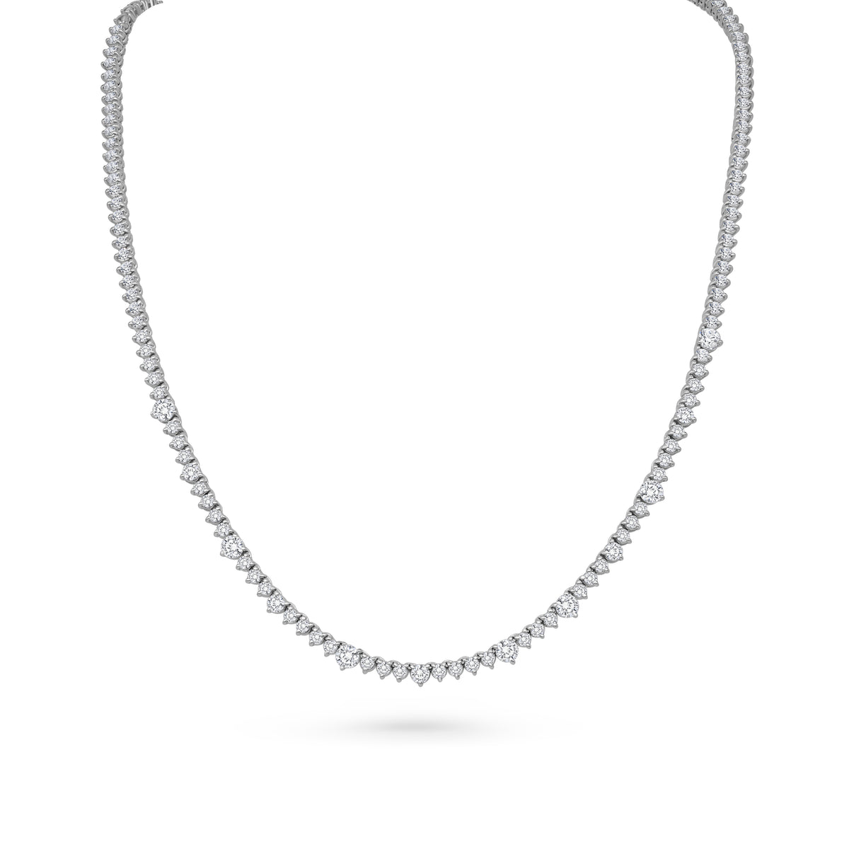 Tiered Round Diamond Necklace | 3.38tw