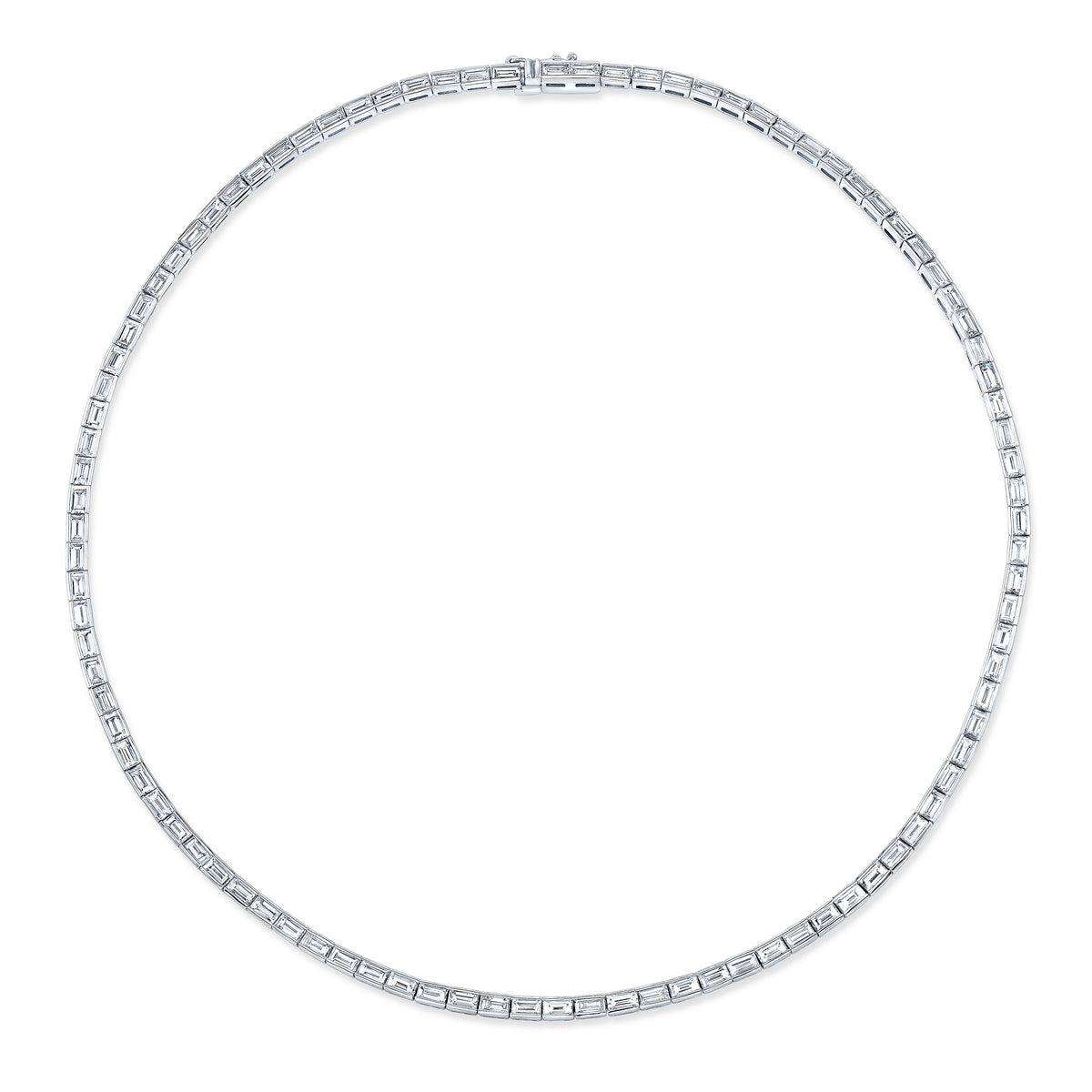 Baguette Diamond Tennis Necklace | 9.50tw