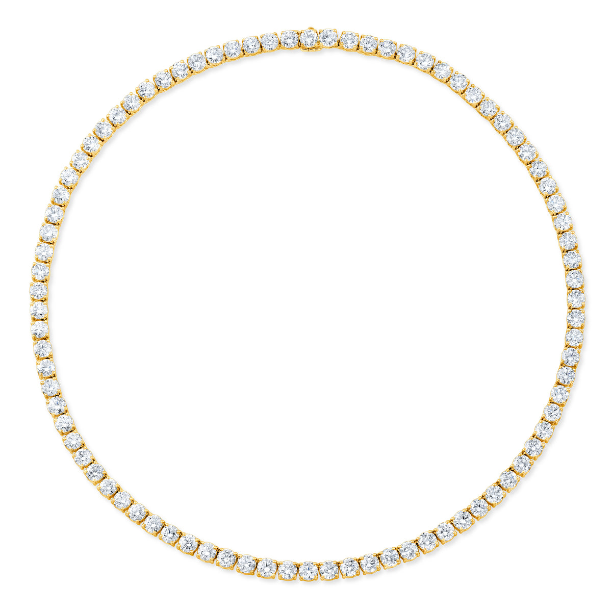 Round Brilliant Diamond Tennis Necklace | 29.83tw