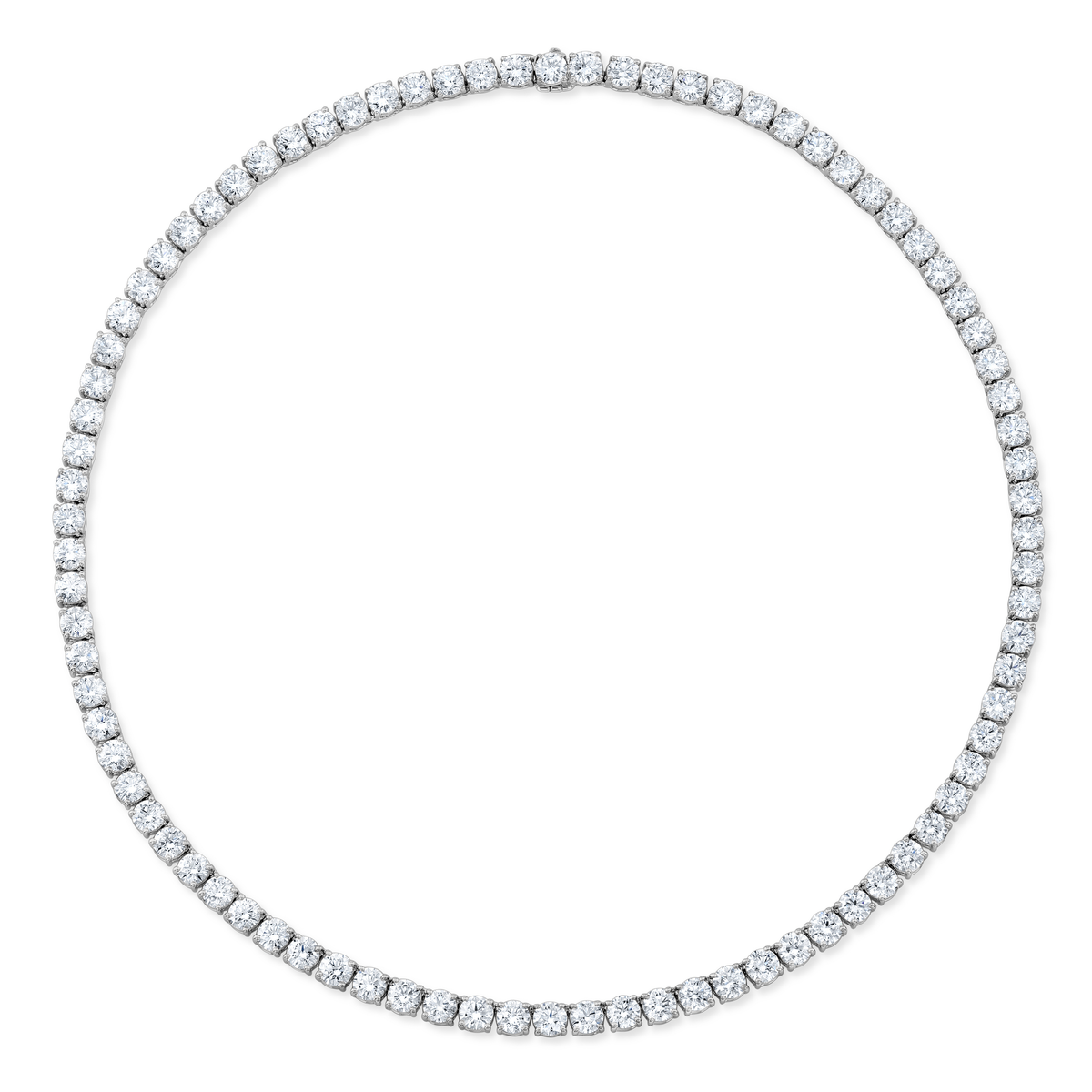 Round Brilliant Diamond Tennis Necklace | 29.79tw