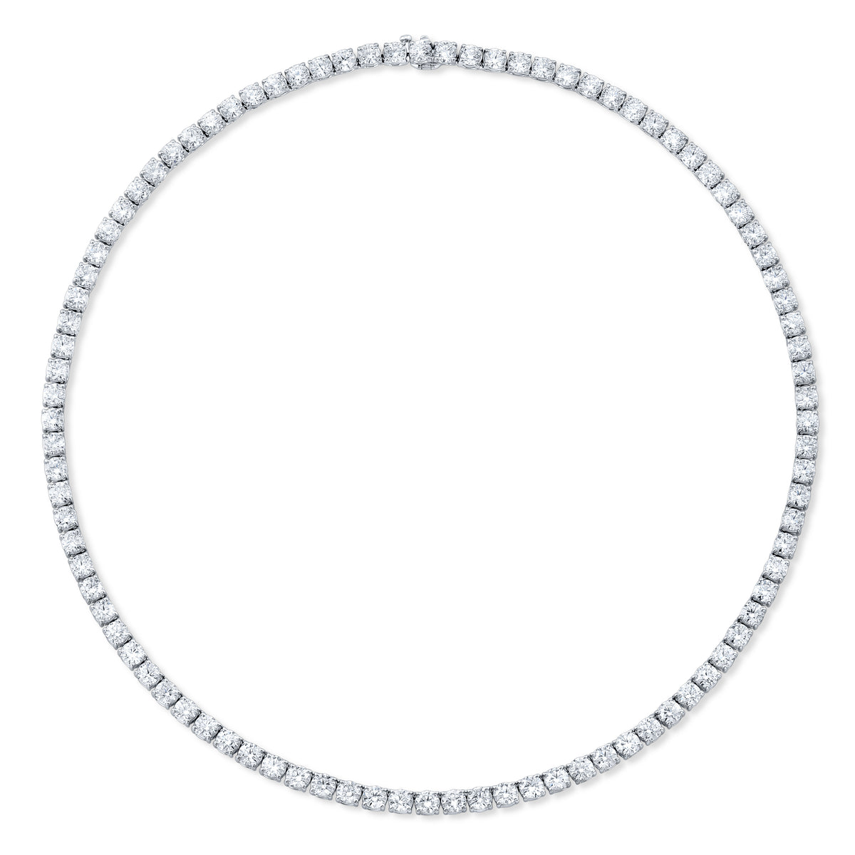 Round Brilliant Diamond Tennis Necklace | 20.31tw