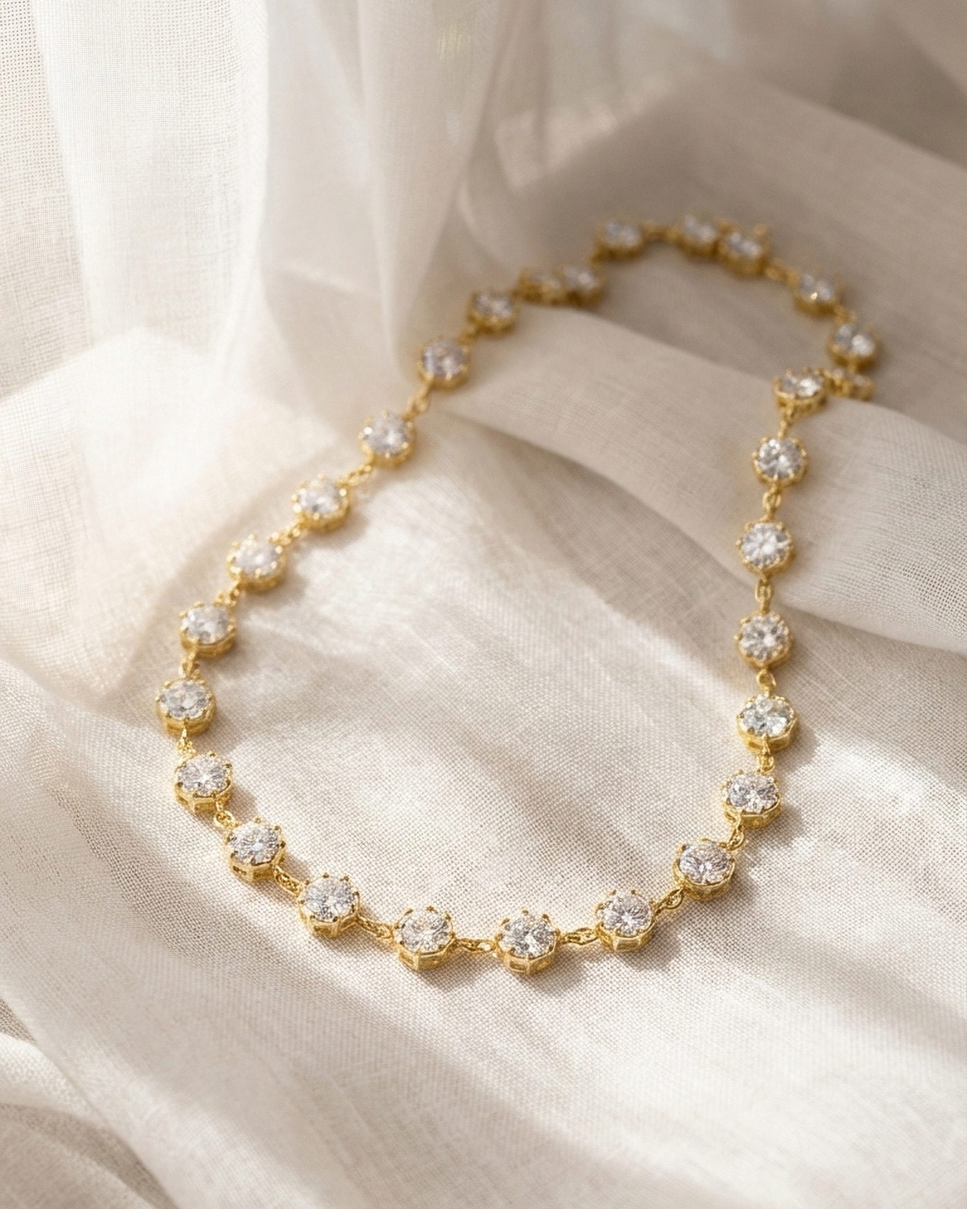 6 Prong Round Brilliant Diamond Necklace | 14.44tw