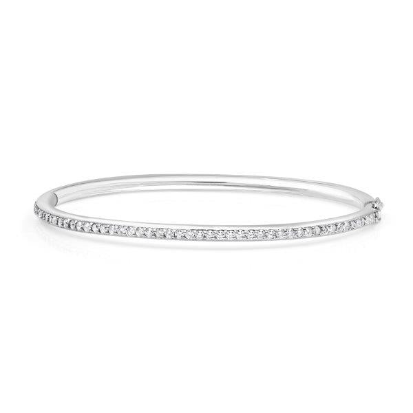 Diamond Oval Bangle | 1.02tw