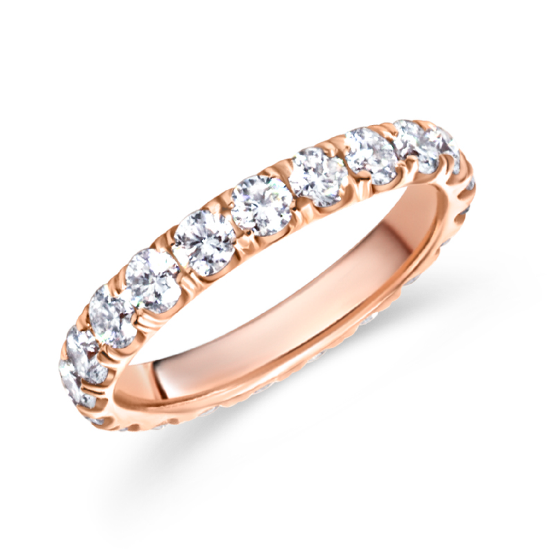 French Pavé Diamond Eternity Band | 1.90tw