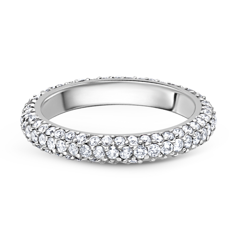 Three Row Diamond Pavé Eternity Band | 1.94tw