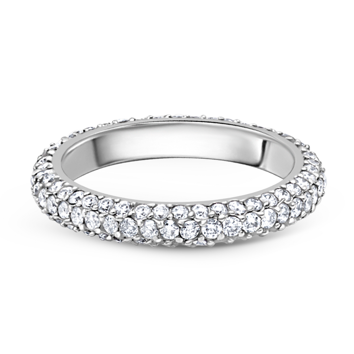 Three Row Diamond Pavé Eternity Band | 1.94tw