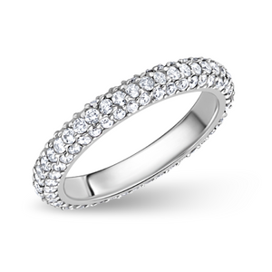 Three Row Diamond Pavé Eternity Band | 1.94tw