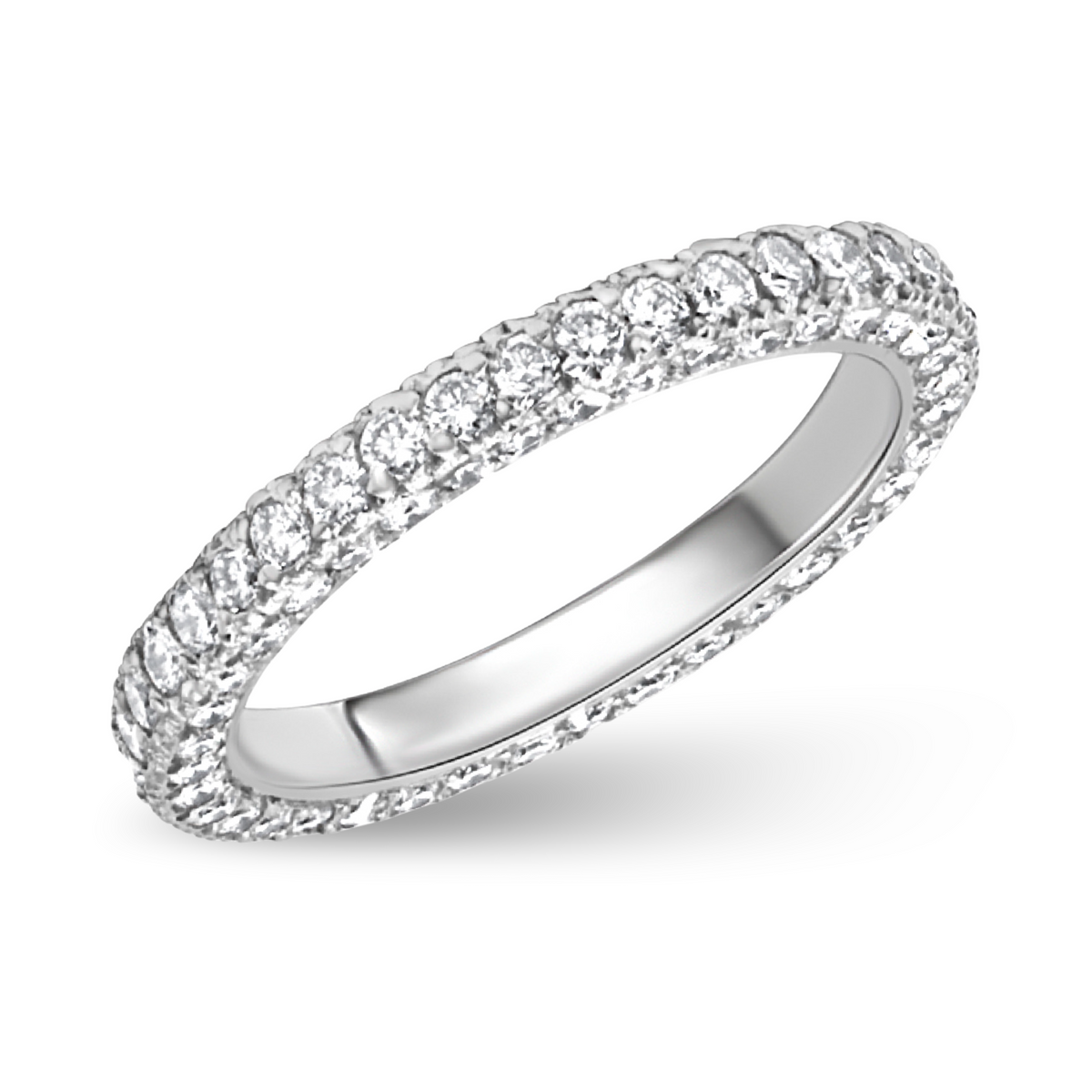 Three Sided Diamond Pavé Eternity Band | 1.91tw