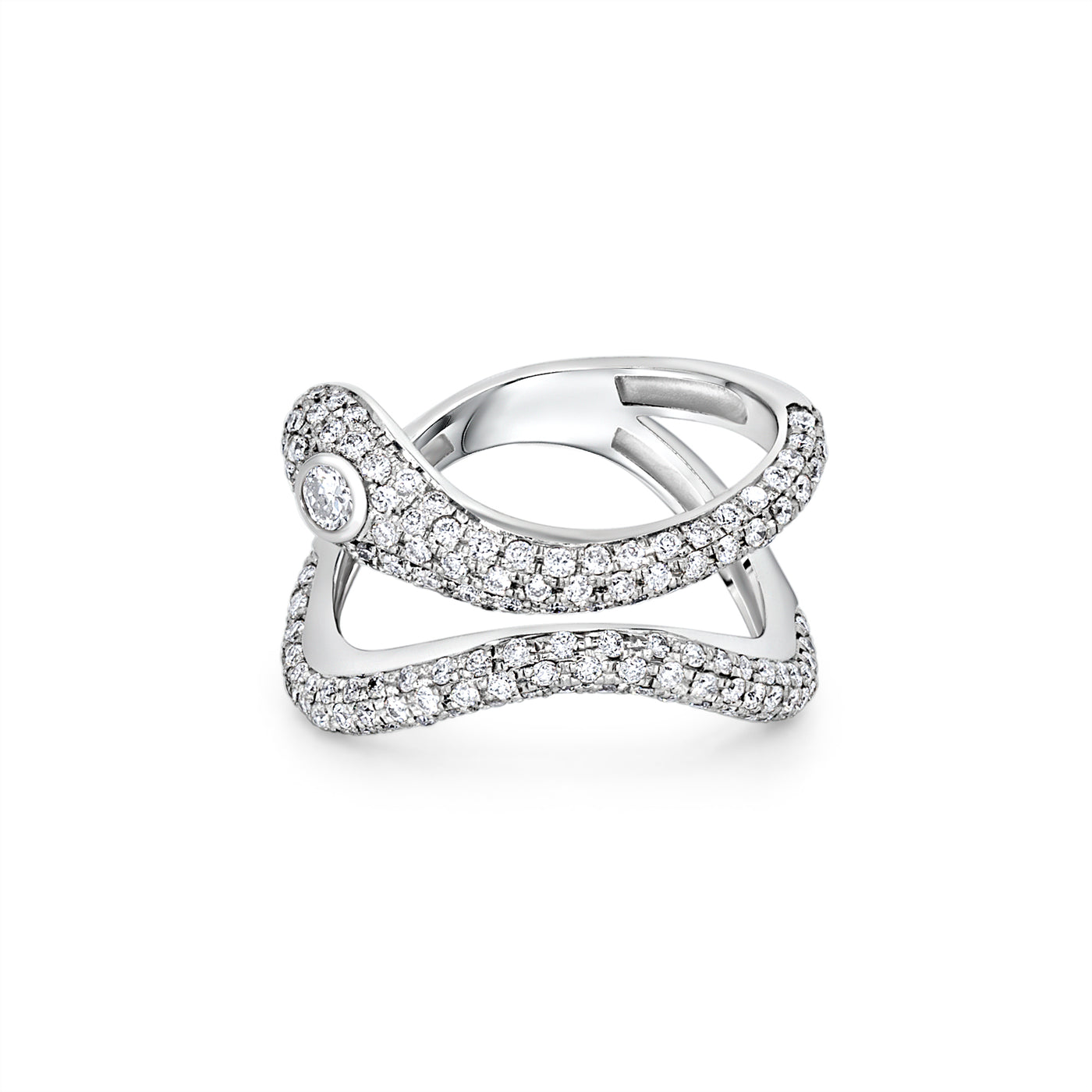 Wrap Around Diamond Snake Ring