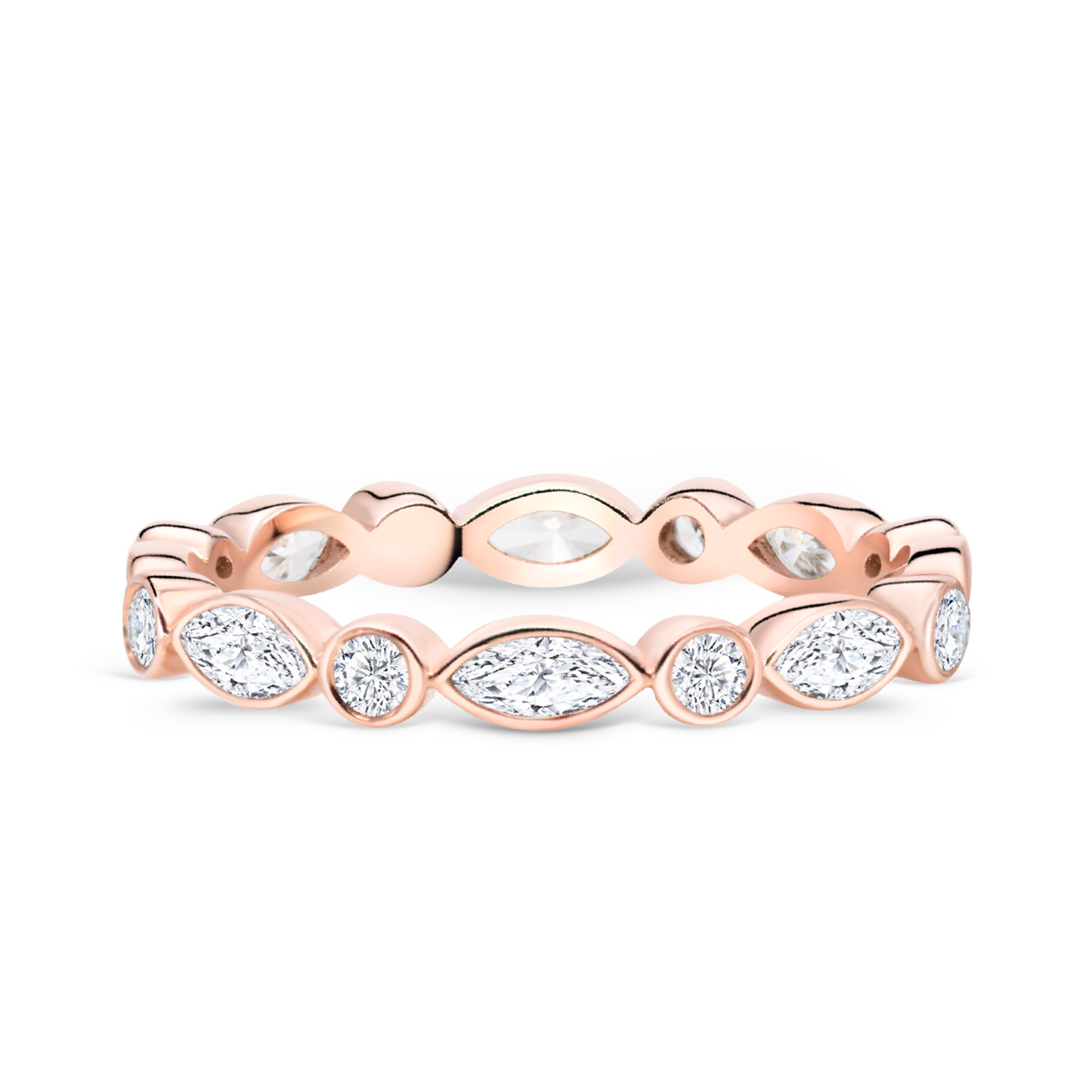Bezel Set Marquise Diamond Eternity Band | 1.30tw