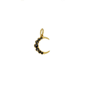 Black Diamond Crescent Moon Charm | .46tw