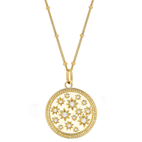 Diamond Star Disc Pendant | .22tw