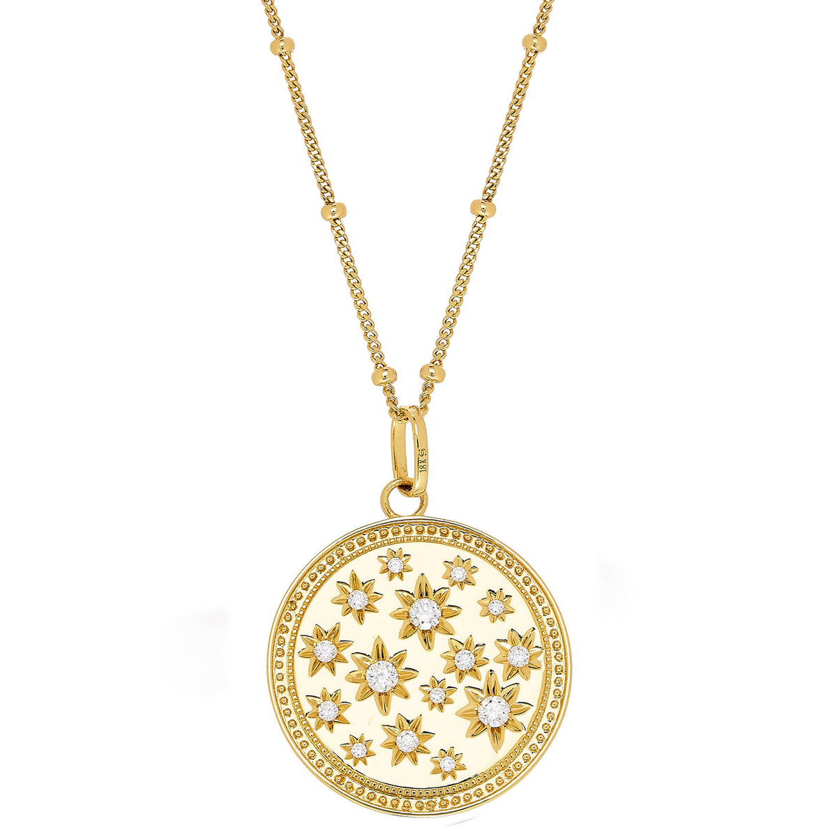 Diamond Star Disc Pendant | .22tw