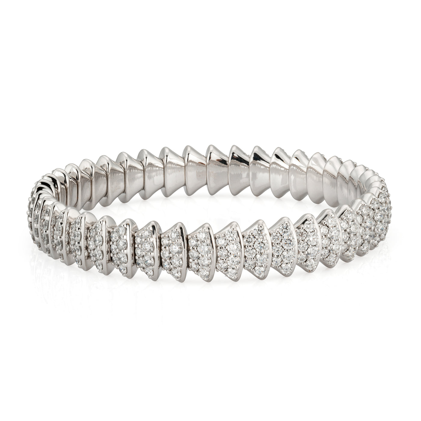Diamond Section Stretch Bracelet | 7.88tw
