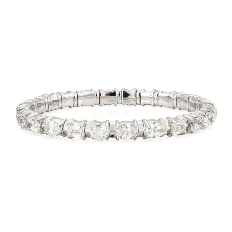 Mixed Shape Diamond Stretch Bracelet | 12.00tw