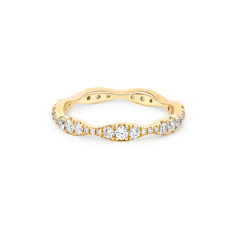 Scalloped Diamond Eternity Band