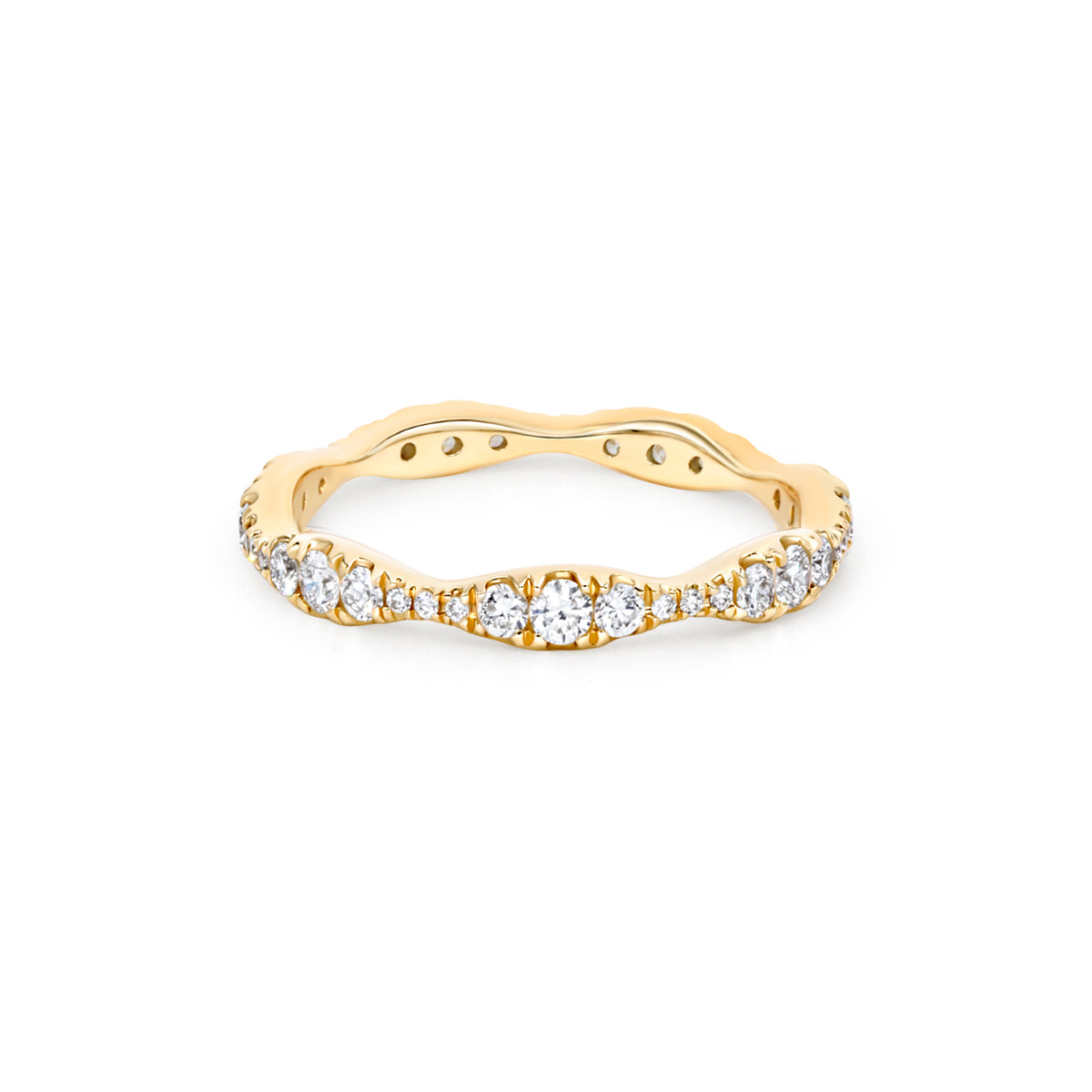 Scalloped Diamond Eternity Band
