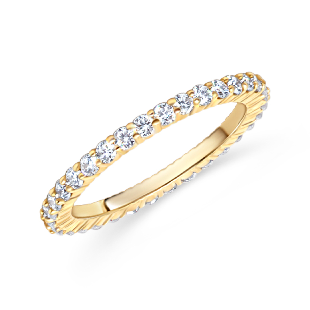 Yellow Gold Diamond Eternity Band | 1.08tw