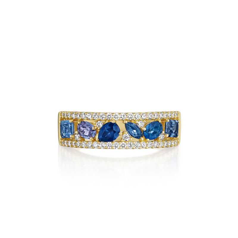 Sapphire, Tanzanite & Diamond Band