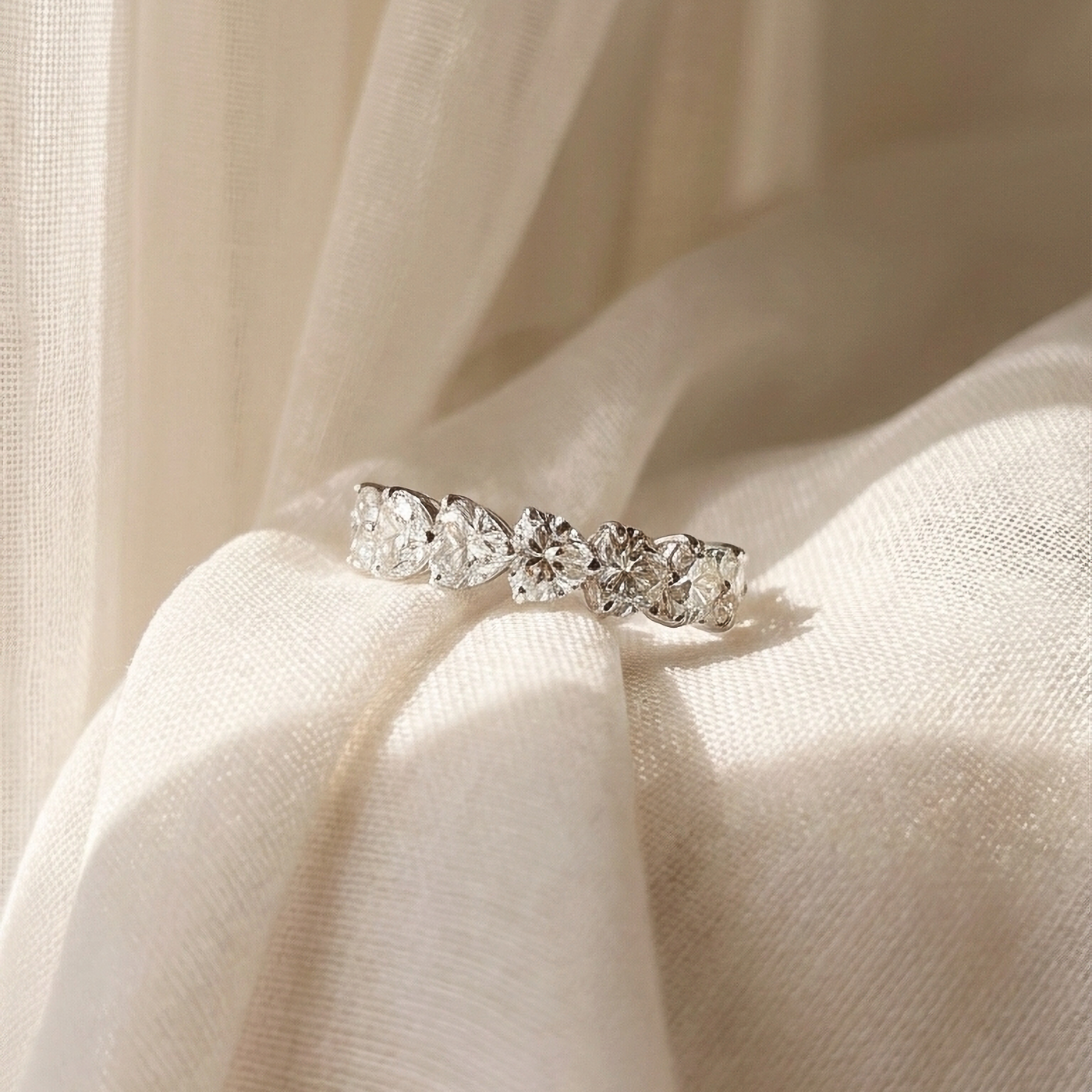 Heart Shape Diamond Eternity Band | 3.05tw