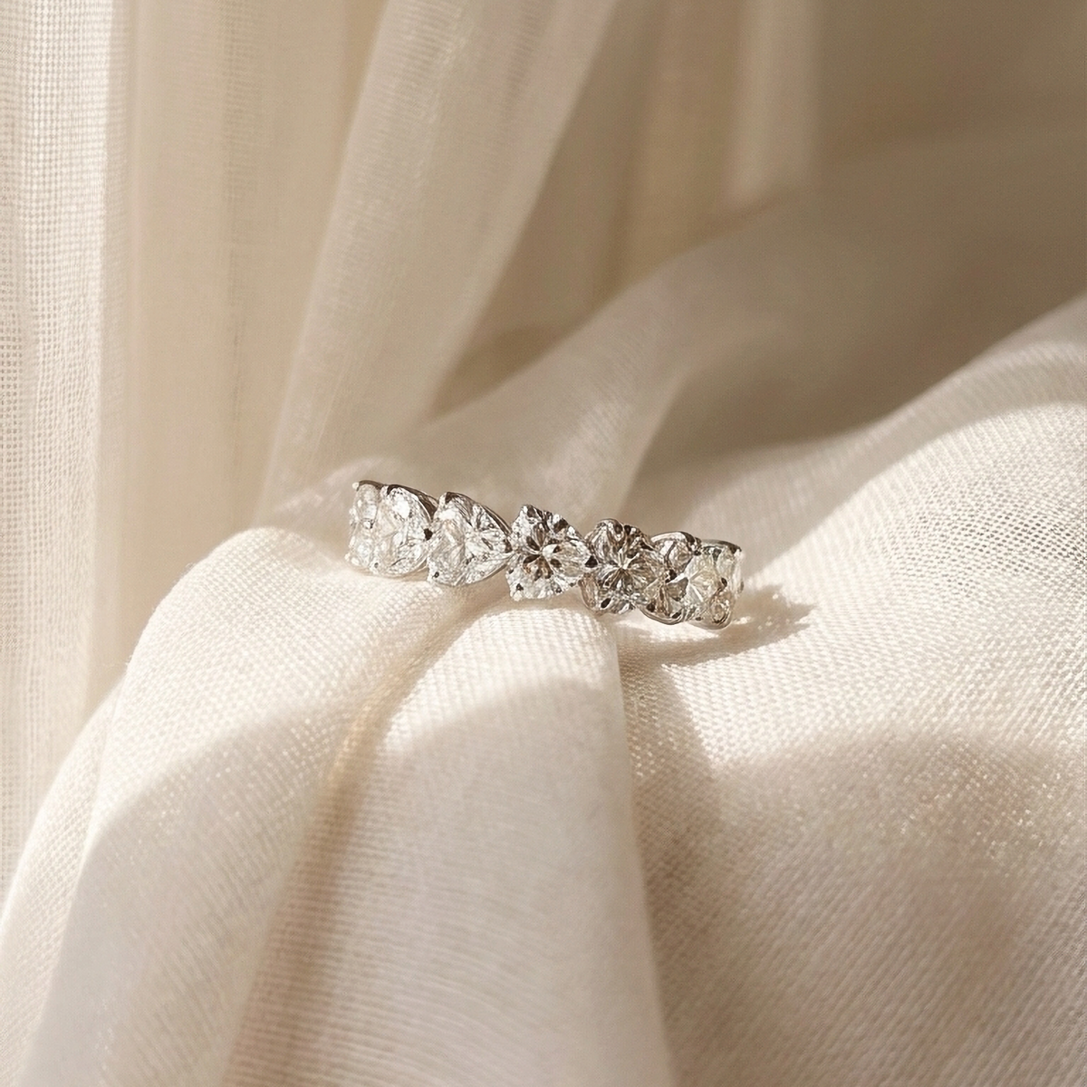 Heart Shape Diamond Eternity Band | 3.05tw