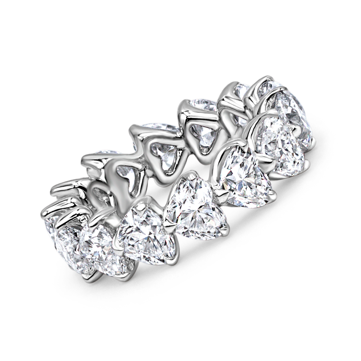 Heart Shape Diamond Eternity Band | 7.07tw