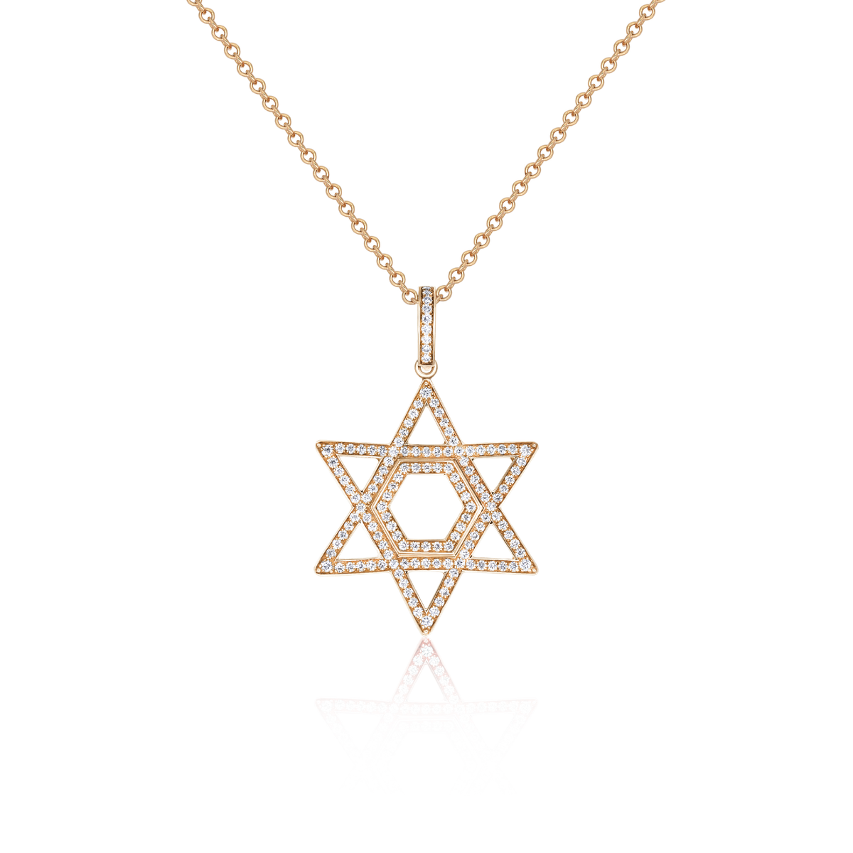 Diamond Star of David Pendant