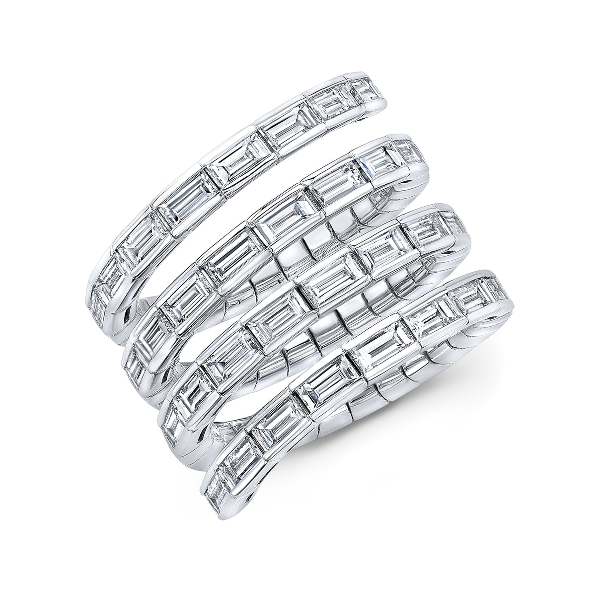 Baguette Diamond Coil Ring | 2.60tw