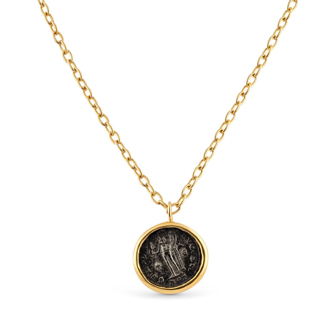 Ancient Roman Bronze Coin Pendant