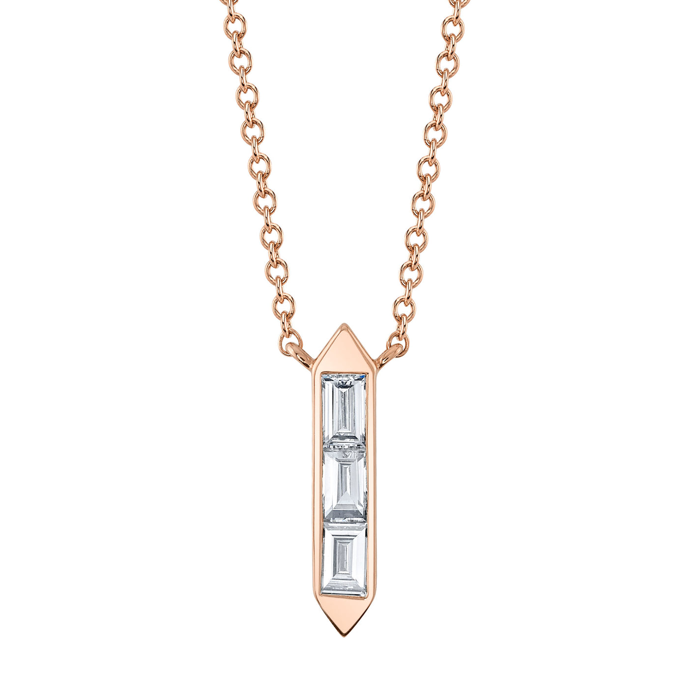 Baguette Diamond Bar Pendant
