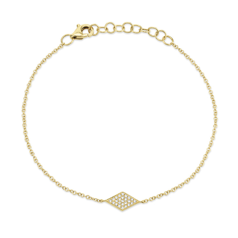 Pavé Kite Shape Chain Bracelet | .06tw