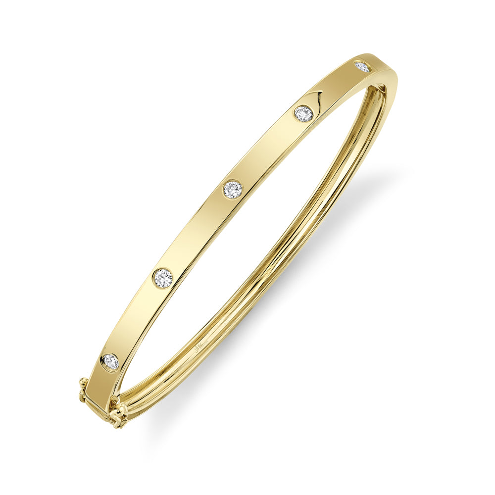 Inset Diamond Bangle