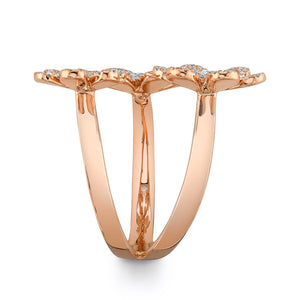 Three Flowers Diamond Ring