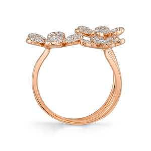 Three Flowers Diamond Ring