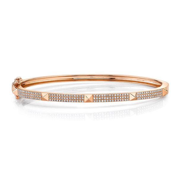 Diamond Pave Pyramid Bangle | .45tw