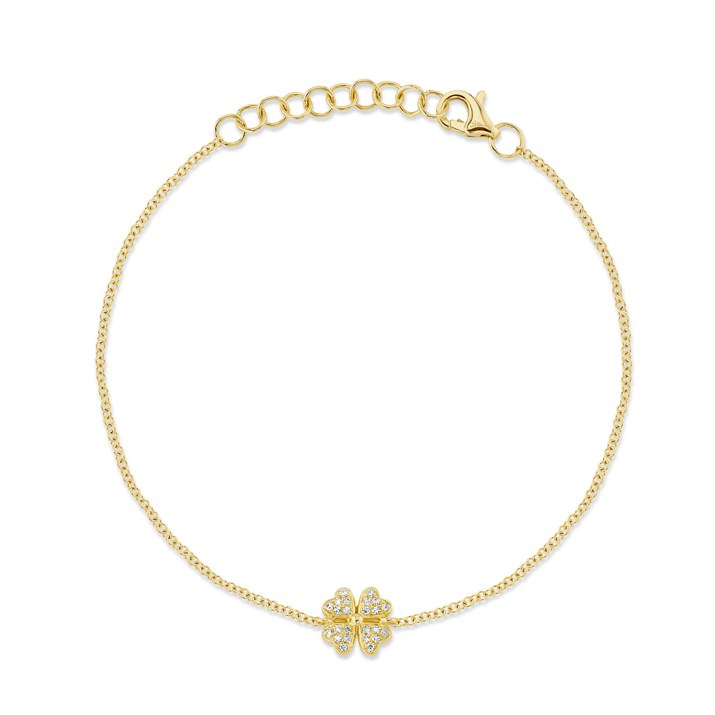 Diamond Clover Chain Bracelet