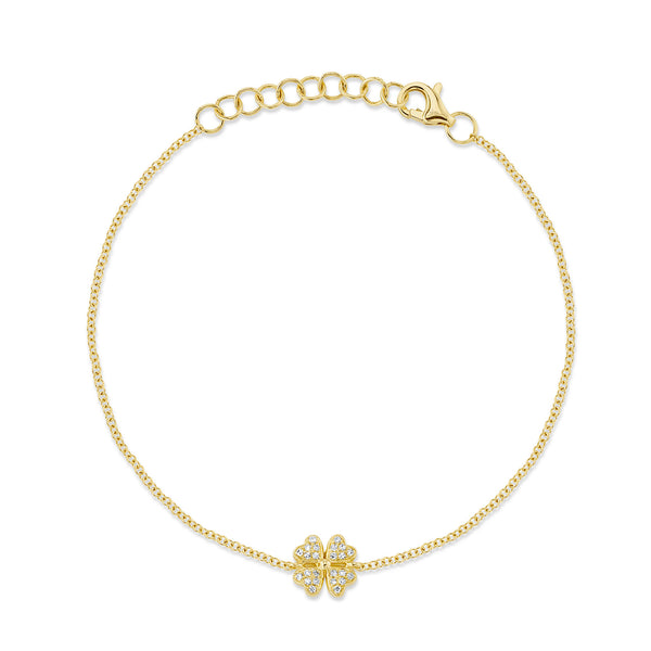 Diamond Clover Chain Bracelet