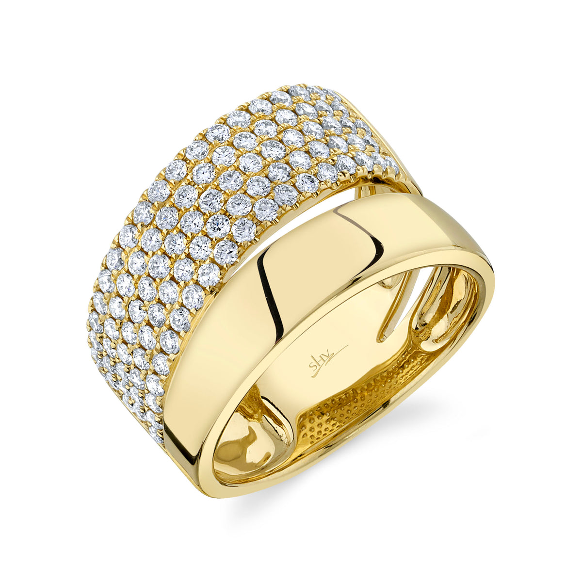Shiny Diamond Pavé Band