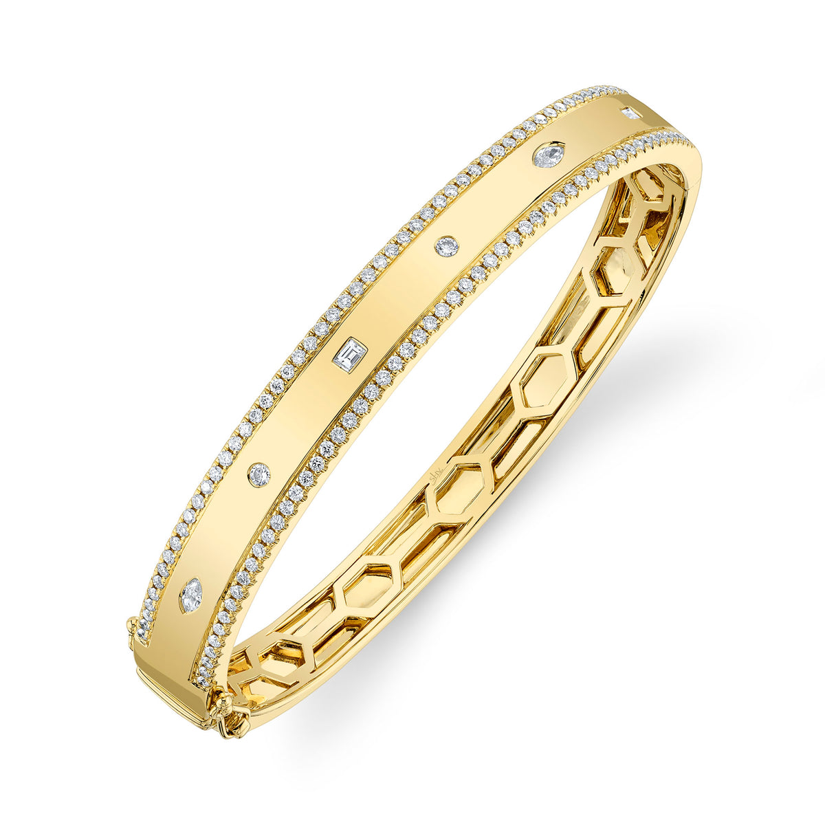 Multi Shape Diamond Bangle