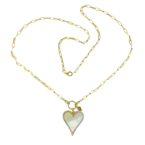 Mother-of-Pearl Heart Pendant | .20tw