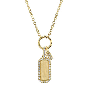 Diamond Dog Tag Pendant