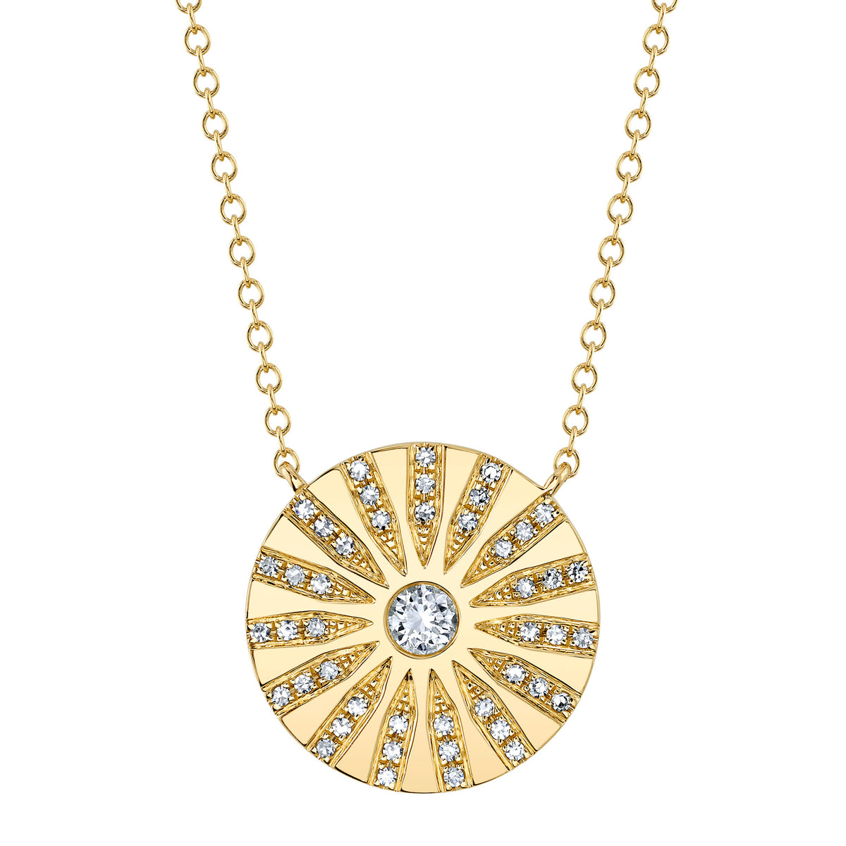 Diamond Sunburst Pendant