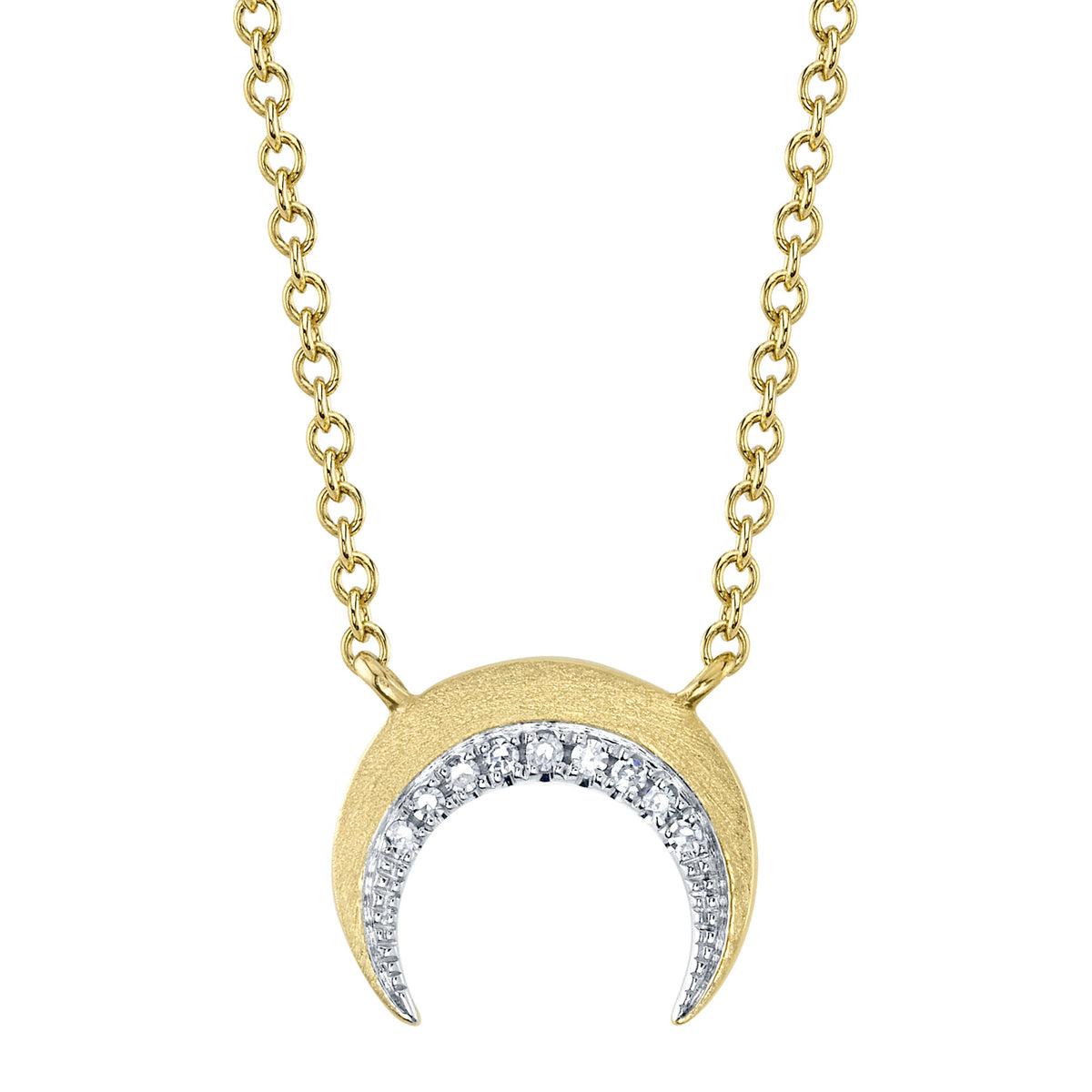 Diamond Crescent Moon Pendant | .02tw