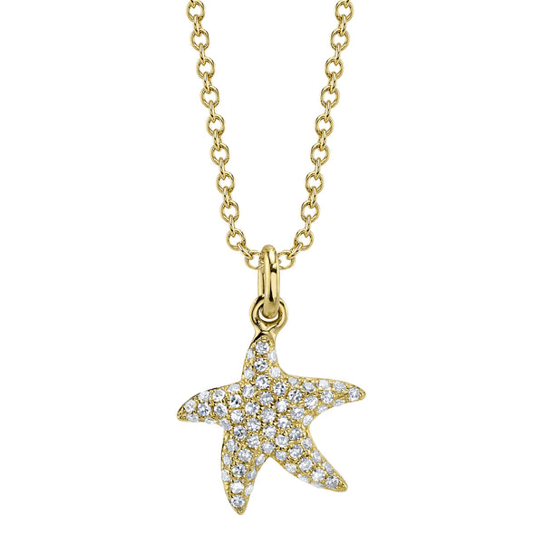 Diamond Starfish Pendant | .15tw