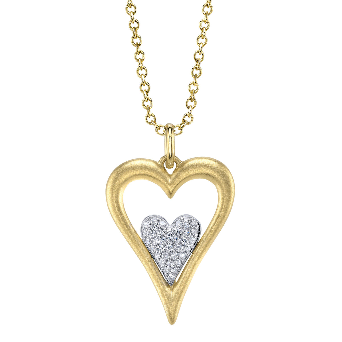 Diamond Open Heart Pendant