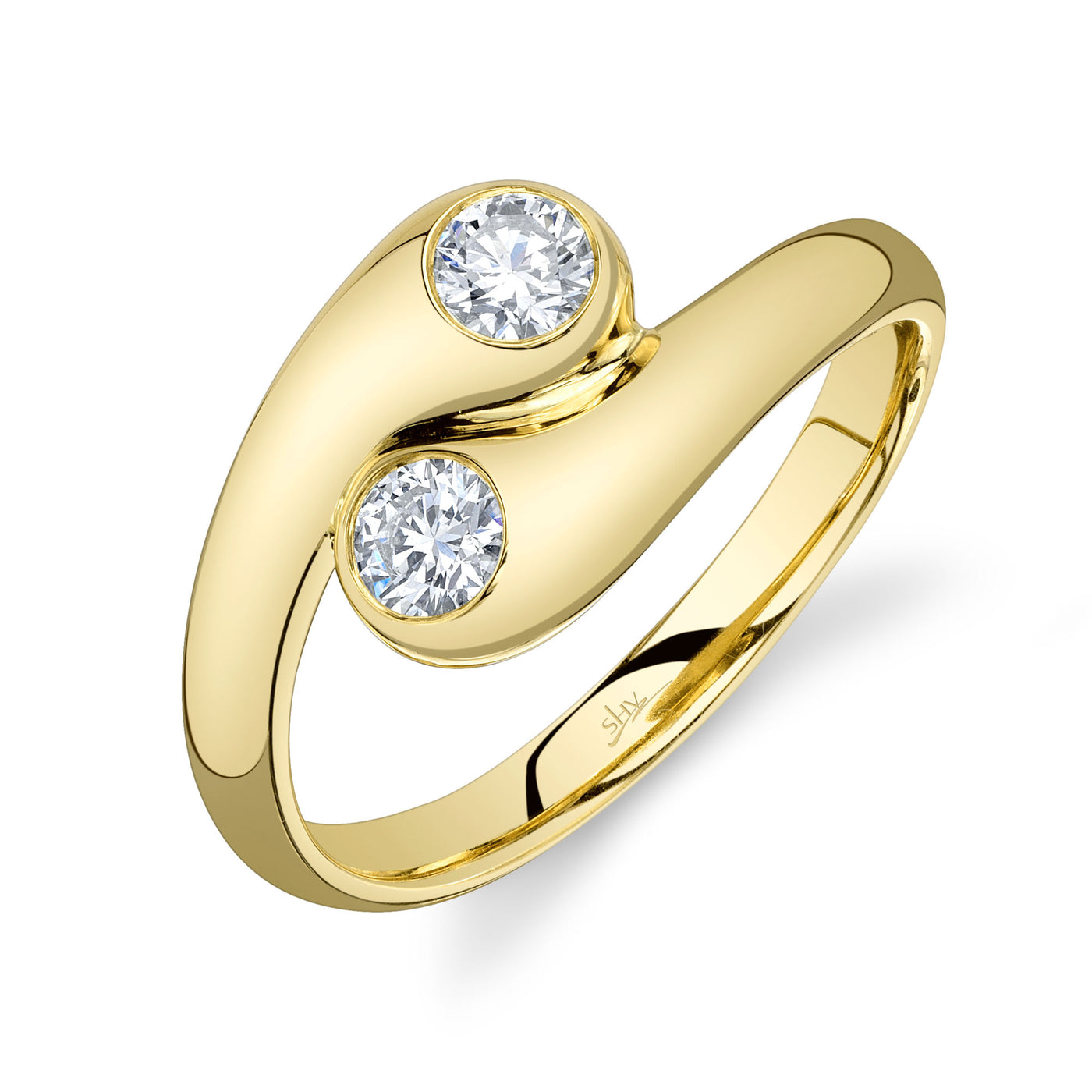 Round Diamond Bypass Ring | .37tw