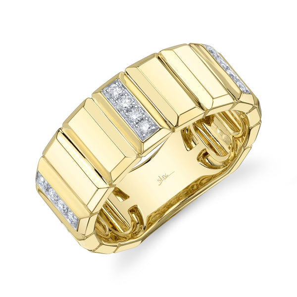 Diamond Geometric Cut Wide Band | .14tw