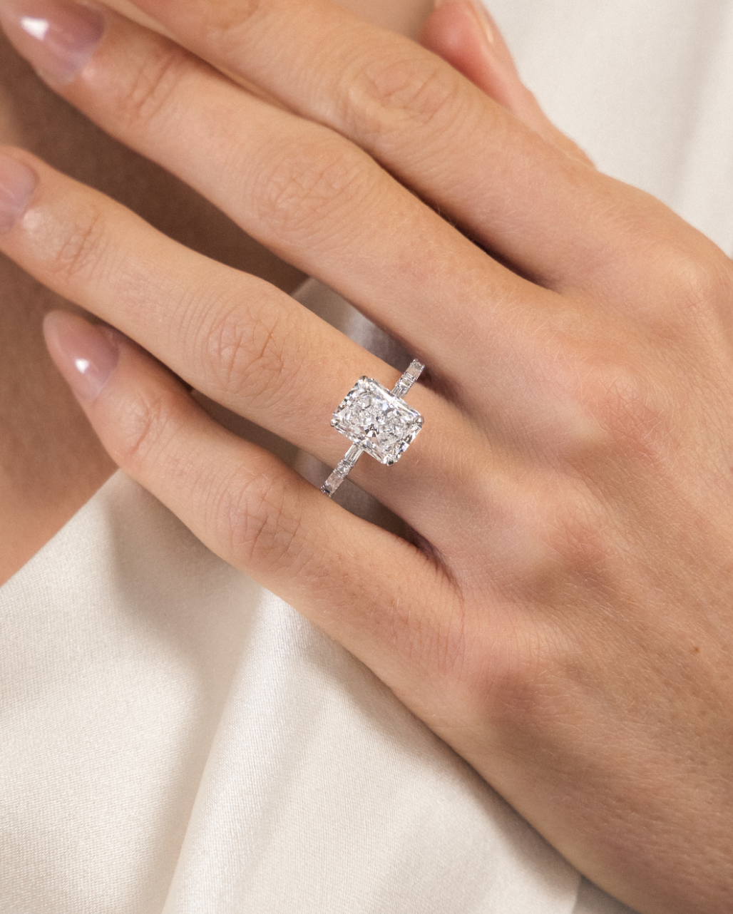 Radiant Cut & Mixed Diamond Ring | 3.94tw