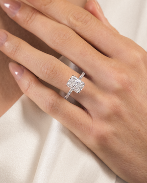 Radiant Cut & Mixed Diamond Ring | 3.94tw