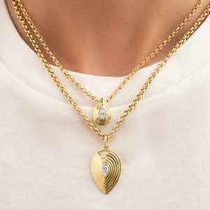 Mini Pear Shape Diamond Layered Pear Necklace